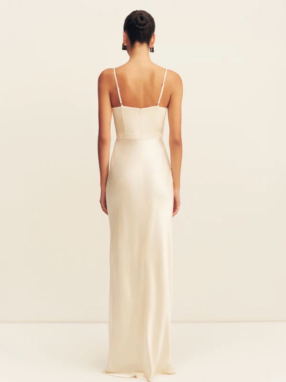 Shona Joy Ivory Maxi Slip Dress with Sweetheart Bust - Picture 2 of 5